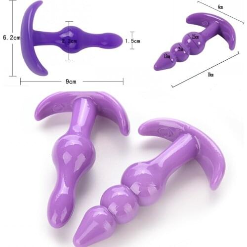 1PC Massager Erotic Body Erotic Toy Silicone Anal Plug Butt Beads Plug Smooth Female Masturbation Orgasm Sex Products For Male