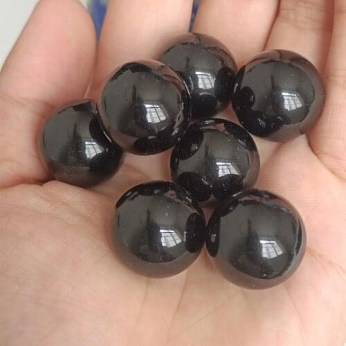 Natural Black Obsidian Sphere Crystal Ball Healing Stone With Stand Home Office Table Ornaments Holiday Gifts