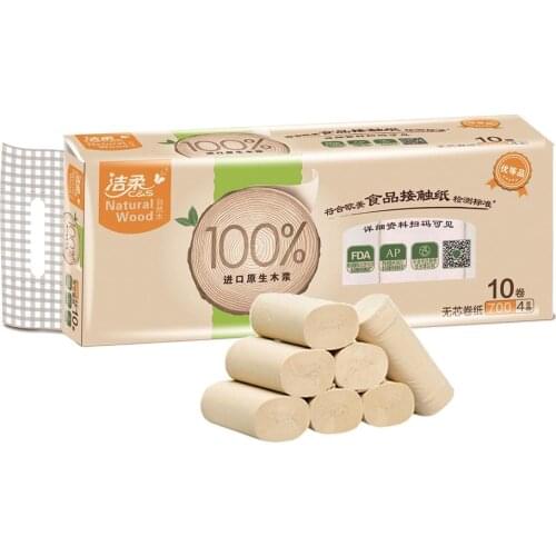 10 Roll 4 Layer Toilet Tissue Home Bath Toilet Roll toilet paper Soft Toilet Paper Skin-friendly Paper Towels Toilet Paper Bulk