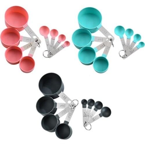 30pcs/lotMulti Purpose Spoons Cup Measuring silicone Tools PP Baking Accessories Stainless Steel/Plastic Handle Kitchen Gadgets