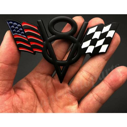 3D Metal USA American Flag V8 Vintage Car Trunk Emblem Badge Decal Sticker