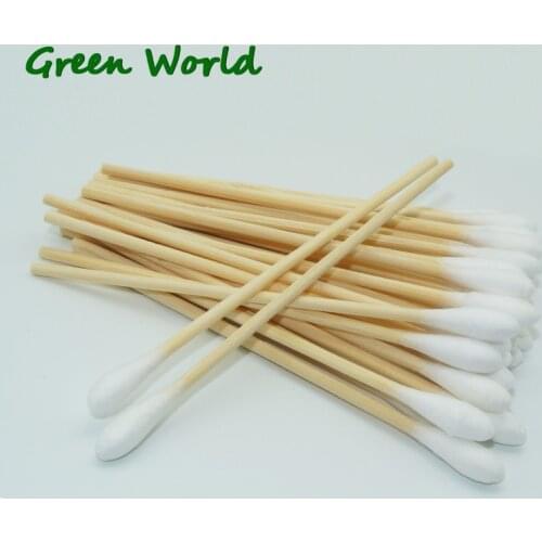 Green World 100pcs/lot 4 Inch Gun Cleaning Cotton Swabs, Gun Clean Brush (item no.12904)