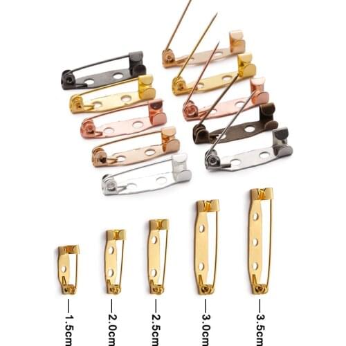 50Pcs Mix Color Safety Needles Pins Rectangle Shape Metal Clips Handmade DIY Stitch Holder Sewing Tools Accessory Brooch Gifts