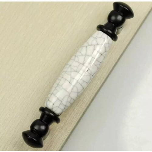 Free shipping Antique open ice cabinet handle3.8"Mediterranean drawer pull Mediterranean drawer handle Ceramic kitchen knobs96mm