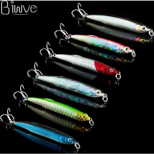 BIWVO 11CM Fish Hard Lure With Triple Hook Minnow Spinner Swimbait Artificial Bait Accessories All Goods For Sea Fishing