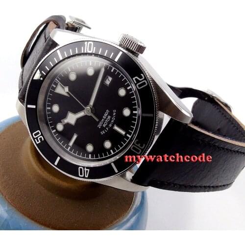 41mm corgeut black sterile dial Sapphire Glass miyota Automatic mens Watch cor13