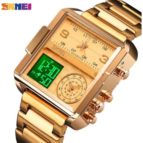 SKMEI Sports Watch Men Top Luxury Brand Waterproof Wristwatch Men Quartz Analog Digital Watches Relogio Masculino 1584