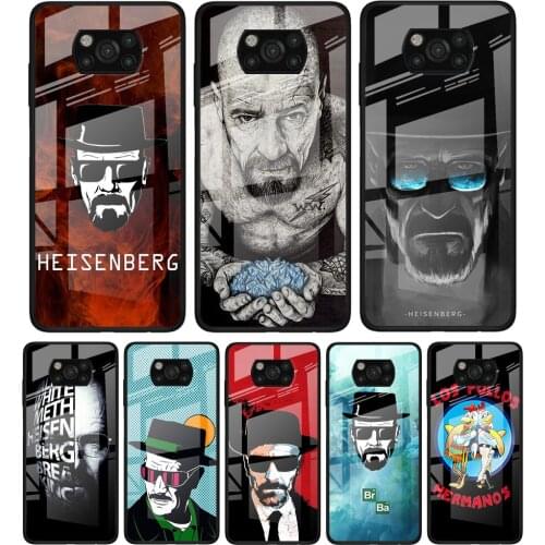 Breaking Bad Heisenberg for Xiaomi Poco X3 NFC F3 M2 F3 F2 X2 X3 Pro Redmi Note 8 9 10 Pro 8T 9T 9S Tempered Glass Phone Case