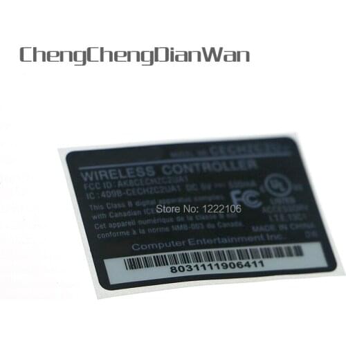 ChengChengDianWan For PS3 Playstations 3 Wireless handle Controller back label Housing Shell Sticker Seals 30pcs/lot