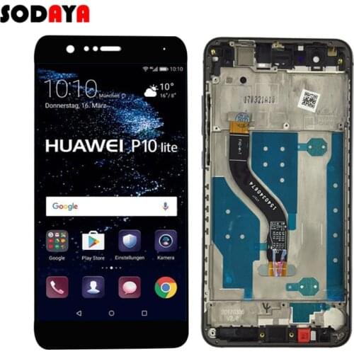For Huawei P10 Lite LCD Screen with Touch Screen Digitizer Assembly With Frame Free Shipping