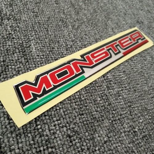 For Ducati Monster 696 797 821 Stealth 1200 S 3D Logo Side Panel Sticker Tank Pad Fuel Protector Fairing Emblem Motorcycle