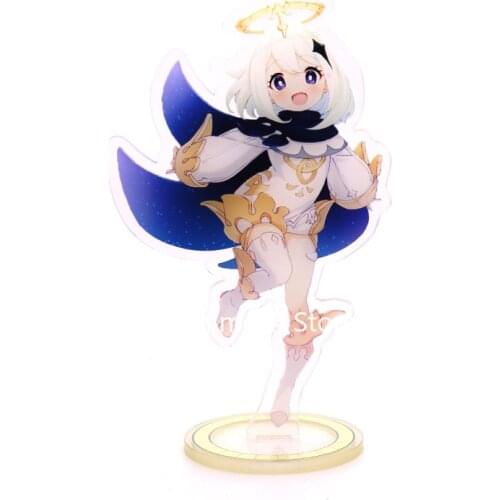 Game Genshin Impact Action Figure Cosplay Toys Lumine Amber Jean Klee Fischl Keqing Acrylic Figures Stand Model Dolls 15cm
