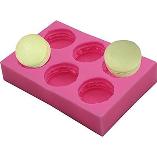 Facemile 6 Holes Hamburger Silicone Cake Mould 3D Macaron Mold Soap Mold Cake Decorating Tools Chocolate Mold Baking Tools