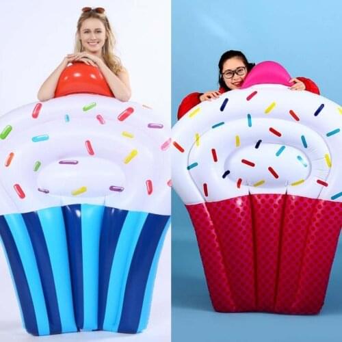 Ride-On Giant Inflatable Cake Pool Float For Adult Children Beach Party Toys Air Mattress Lounger Women Pool Raft Row boia