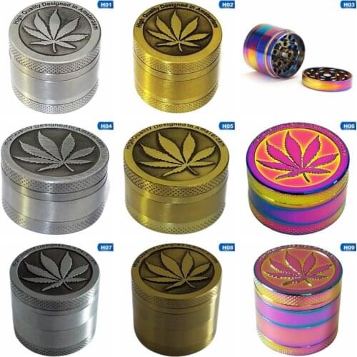 Colorful Leaf Grinder Shredder Mini Herb Herbal Grinder Tobacco Smoke Smoking Pipe Accessories Metal Crusher Hand Muller 3/4cm