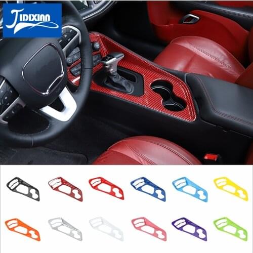 MOPAI Interior Mouldings for Dodge Challenger 2015+ Car Gear Shift Decoration Panel Cover Accessores for Dodge Challenger 2015