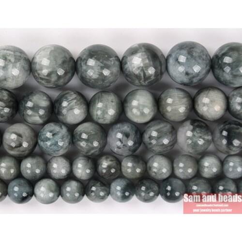 A grade Natural Stone Hawk Eye Round Loose Beads for Jewelry Making Diy Charm Bracelet Necklace HEB20