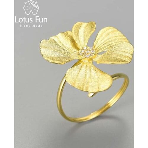 Lotus Fun Rings With Cubic Zirkonia For Women