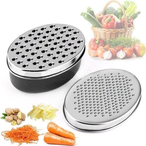 Cheese Grater Set Oval Vegetable Chopper Lemon Zester Slicer with Storage Container Cheese Tools Kitchen Gadgets