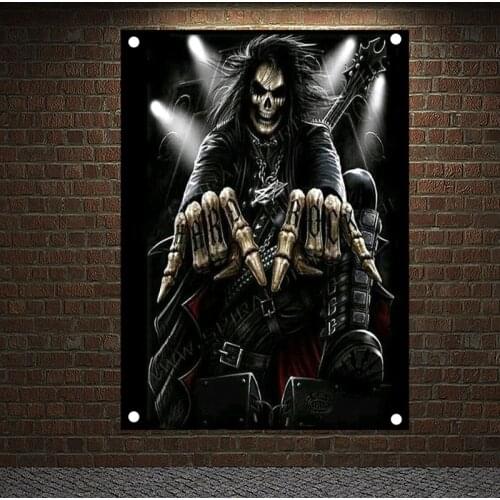 Macabre Art Metal Band Rock Music Posters Canvas Painting Wall Home Bar Banners Wall Decor Gift Flag Tapestry wall sticker A2