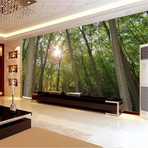 Beibehang Custom wallpaper 3d photo mural high-definition pen straight oak morning decoration painting papel de parede wallpaper