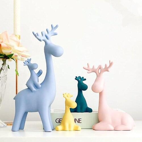 ELAPHURUS DAVIDIANUS STATUE SIMULATION ANIMAL DEER CERAMICS CRAFTWORK OFFICE TV CABINET HOTEL LIVING ROOM DECORATION GIFT L2797