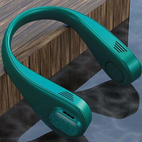 Lazy Hanging Neck Fan Mini Brands Adjustable Size Mute Outdoor Sports Gadgets USB Small Neck Fan No Suck Hair