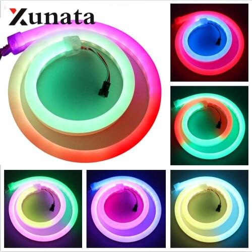 Full Color RGB LED Neon Strip Pixel WS2812B 1903IC WS2811 Waterproof LED Strip Light 5050 1M/2M/3M/5M DC 24V 12V