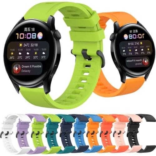 For Huawei Watch 3 Pro Silicone Watchbands Bracelet 20mm 22mm Sport Wrist Strap For Huawei Honor Watch GS Pro / Magic 2 / GT 2