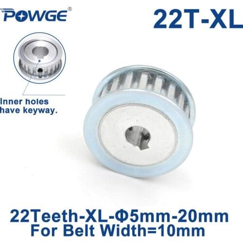 POWGE 22 Teeth XL Timing pulley Keyway Bore 8/10/12/14/15/16mm for width 10mm XL Synchronous Belt 22-XL-10 AF Gear 22Teeth 22T