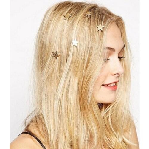 5Pcs Spiral Hair Clips for Women Girls Gold Star Hairpins Vintage Pearl Barrette Korean Style Hair Accessoires Metal Twist Pins