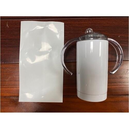 SUB120170 White Sublimation Shrink Wrap Heat Press Printing Shrink Wrap Sleeve Shrink Wrap for 12oz Straight Sippy Cup