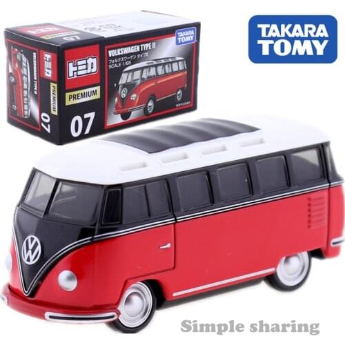 Takara Tomy Tomica Premium 07 Volkswagen Type II Model Kit 1/65 Miniature Diecast Bus Hot Pop Baby Toys Funny Magic Kids Doll