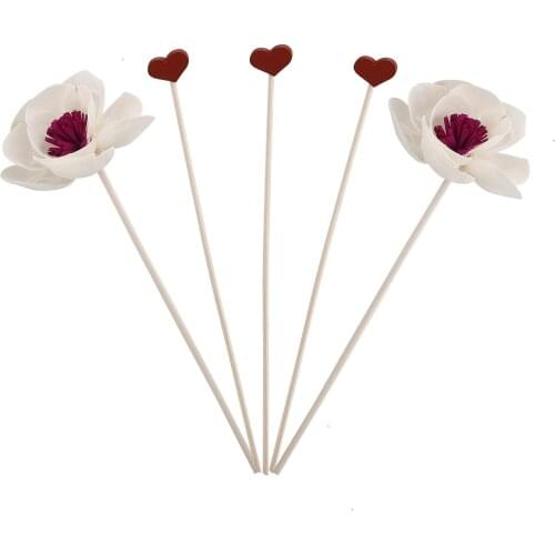 Reed Sticks 5pcs Aromatherapy Wood Room Decoration DIY Bathroom Home Decor Rattan Dried Flower Head