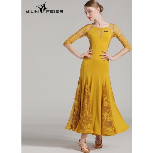 Women New Ballroom Dance costumes Newest Design Woman Modern Waltz Tango Dress/standard Competition Dress S7008
