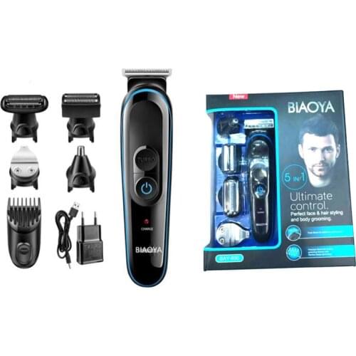 BAY-690 5in1 3D Turbo Mens Electric Shaver Beard Trimmer Rechargeable Shaving Machine Barbeador Razor Hair Cutter Grooming Kits