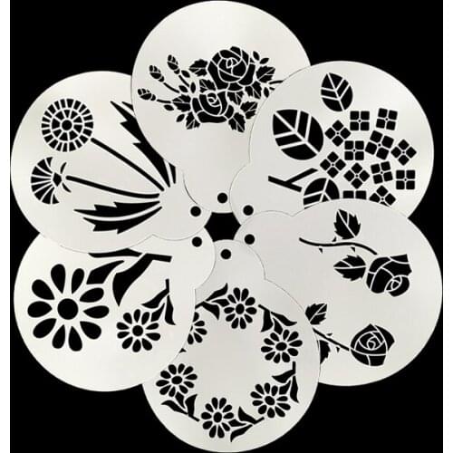 6Inch DIY Flower Layering Stencils for Wall Painting Scrapbooking Stamps Album Decorative Embossing Paper Cards Craft Tool
