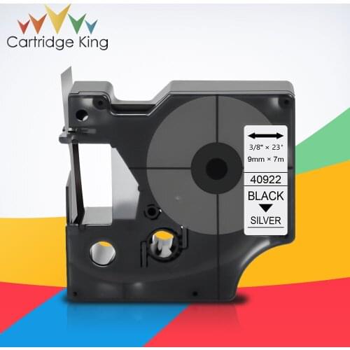 9mm 40922 Black on Silver Tape Compatible Dymo D1 40910 Label Tape for Dymo LabelManager LM 160 280 PnP 420P 500TS Label Printer