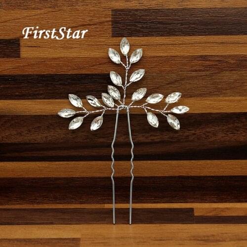 Big Luxury Clear Crystal And Rhinestone Wedding Bridal Hairpin Decorative Hair Pins Sticks For Bridesmaid Prom Hair Accessories