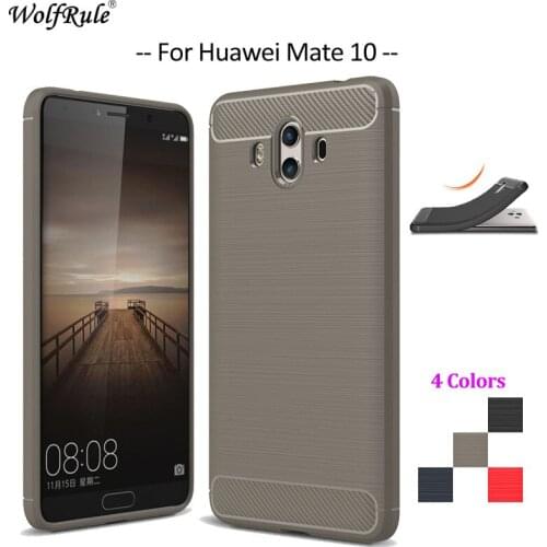 WolfRule For Cover Huawei Mate 10 Case Shockproof Soft TPU Brush Mobile Phone Case For Huawei Mate 10 Cover Coque 6.2