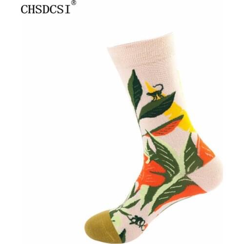 CHSDCSI Ladies' Socks Women Printed Happy Socks Multicolored Mens Socks Cotton Stylish Personality Streetwear Casual Breathable