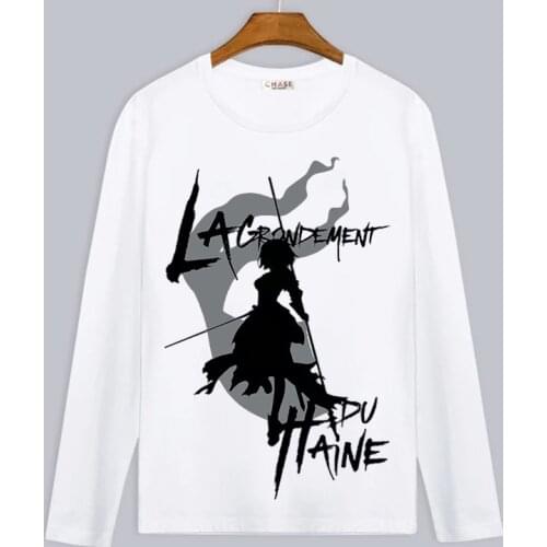 FGO Cosplay Fate Grand Order Cosplay T Shirt Joan of Arc Men/Women Spring Autumn Long Sleeve T-shirt Cartoon Top Tee Costume
