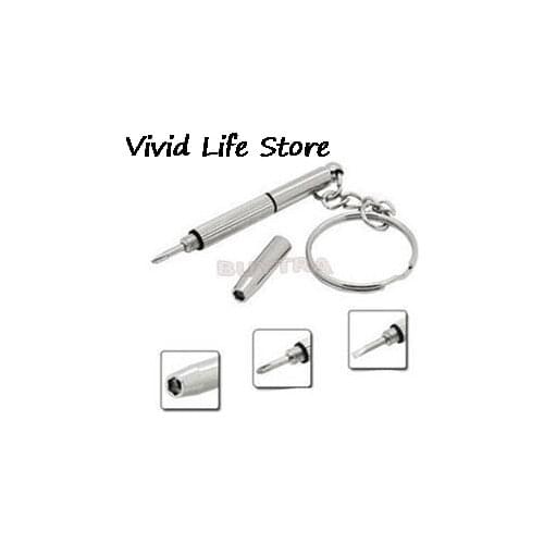 Mini Portable Screwdriver 3 In 1 Aluminum Steel Precise Eyeglass Screwdriver Set Sunglass Watch Repair Tools Kit With Keychain