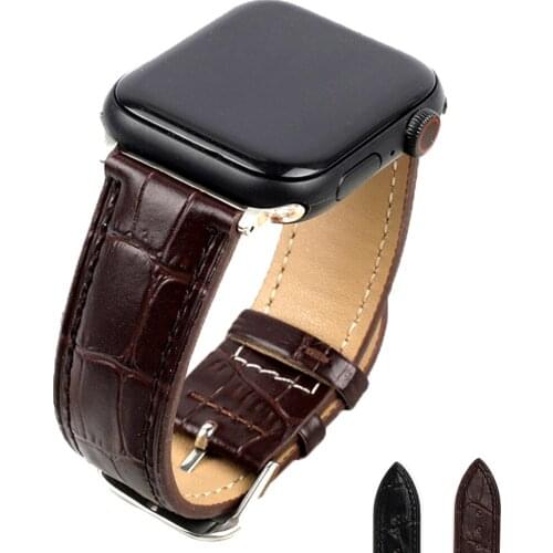 Leather Watchband for Apple Watch Band 44mm 40mm 42mm 38mm Series 6 5 4 3 2 1 SE iwatch Band High Quality Watch Strap Bracelet