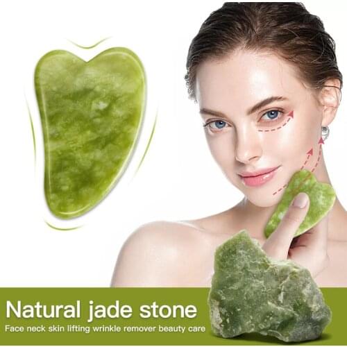 Natural Jade Face Massager Gua Sha Scraper Board Face Guasha Meridian Muscle Relaxation Skin Lifting Face Thin Gouache Scraper