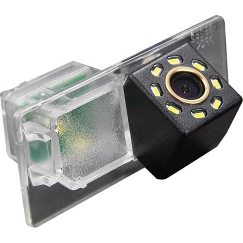 Misayaee Car Rear View Reverse Parking Camera Golden 8 LED for Transporter/Caravelle/Multivan 2015~2018 Night Vision Waterproo