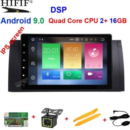 9 inch 1024x600 HD Touch Screen 1 din Android 9.0 Car Multimedia Radio Stereo for BMW E39 E53 X5 Wifi 4G Bluetooth DVR RDS USB