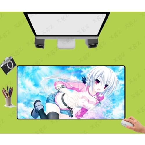 XGZ Cartoon Large Size Mouse Mat Lock Side Anime Lovely Big Breast Sexy Girl Laptop PC Table Mat Rubber Universal Non-slip XXL