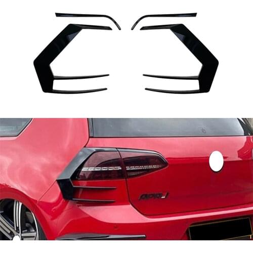 Black Rear Bumper Splitter Canard Spoiler Auto Exterior Parts For VW Golf 7 MK7 GTI R GTD R400 2012 2013 2014 2015