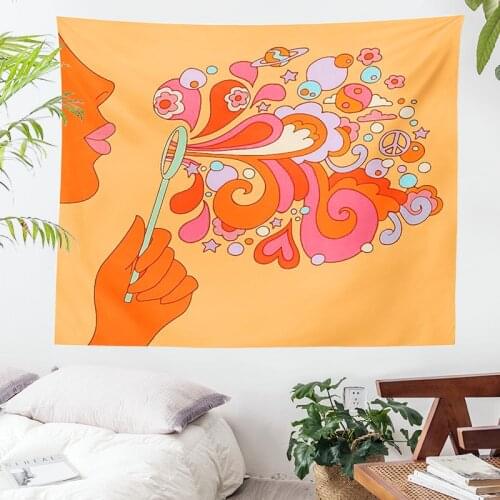 80s Aesthetic Tapestry Wall Hanging 80s Retro Colorful bubbles Decoration Home Decor Tapestry Wall Decor Psychedelic Wall Prints